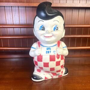 Vintage Big Boy Rubber Vinyl Coin Bank 9" Tall